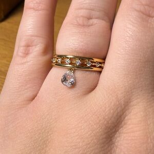 New in Box Vonkansy Gold Stackable Rings Set of 3 – Size 11